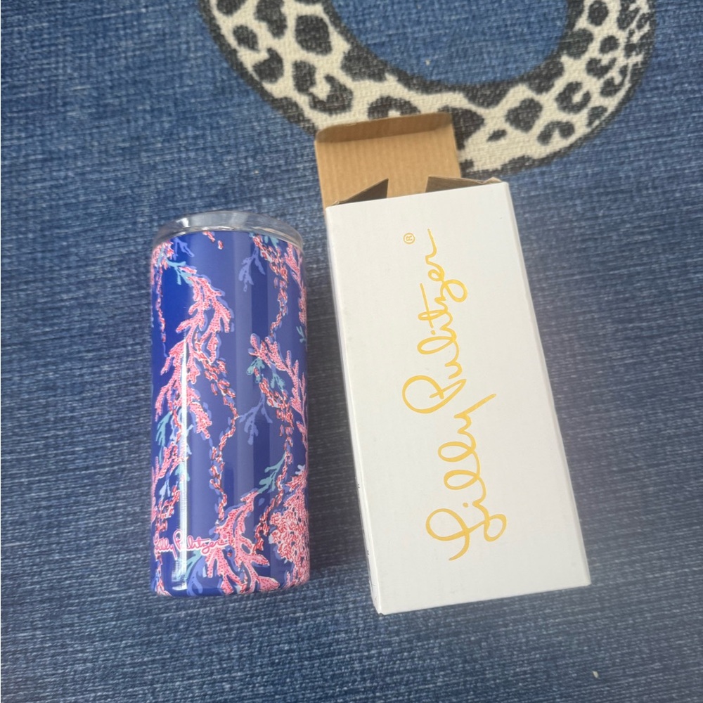 Lilly Pulitzer Coral and Navy Tumbler